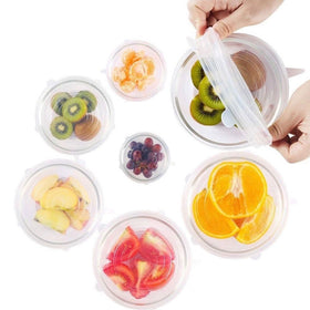 EasyEco™ Siliconen Vershoud Deksels - Set van 6